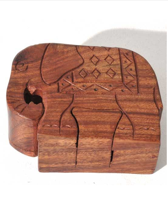 RExpo - Wood Elephant Puzzle Box