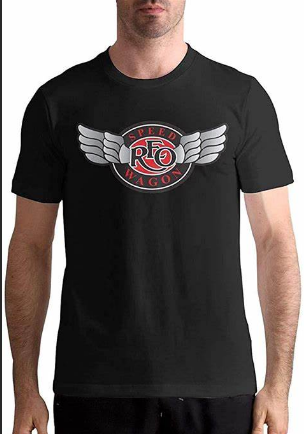 REO Speedwagon Logo Solid Black T-Shirt