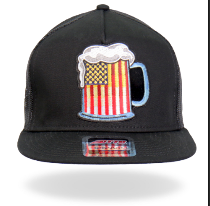 Hot Leathers - Beer Mug Flag Snapback Hat