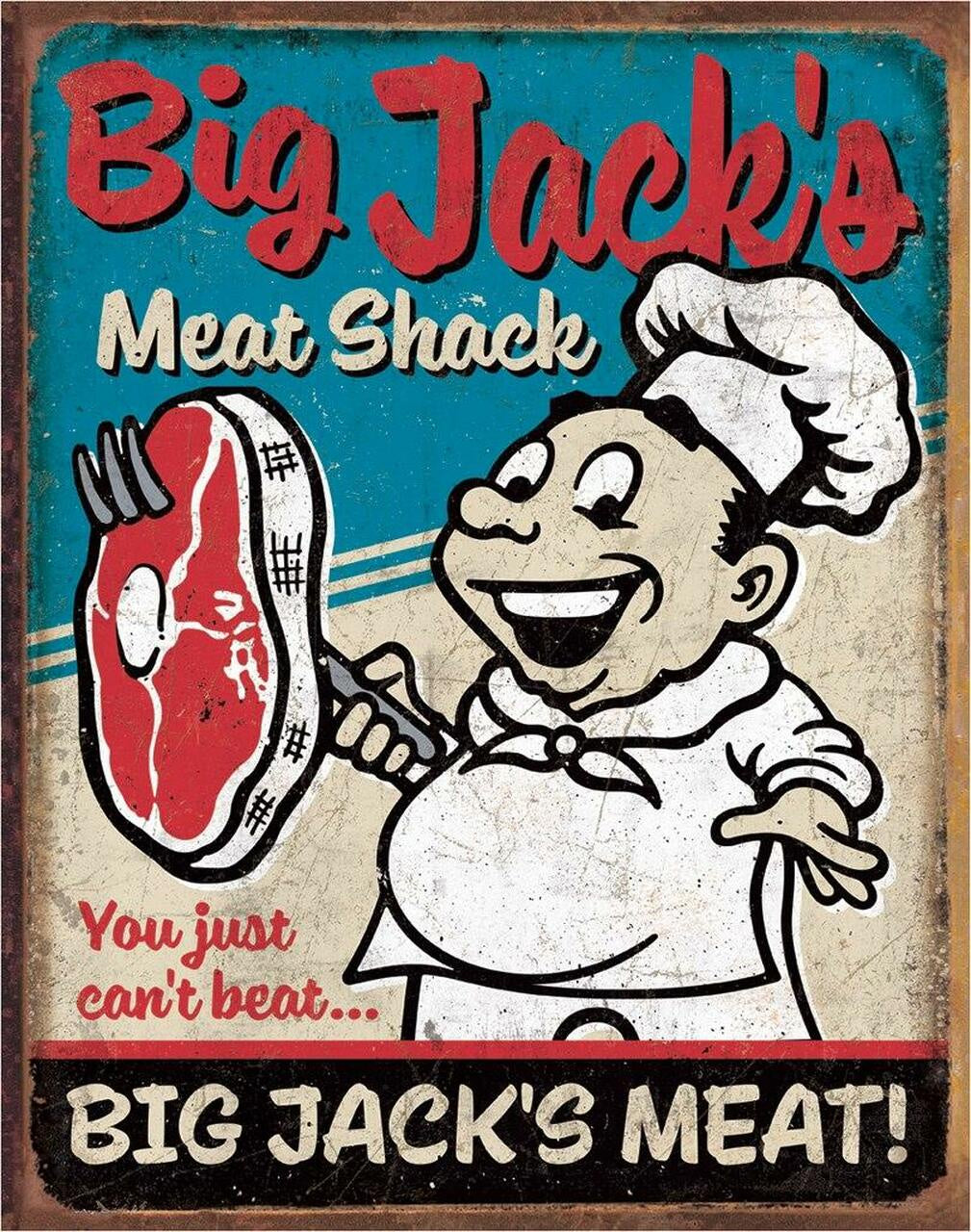Big Jack's Meat Shack Tin Sign