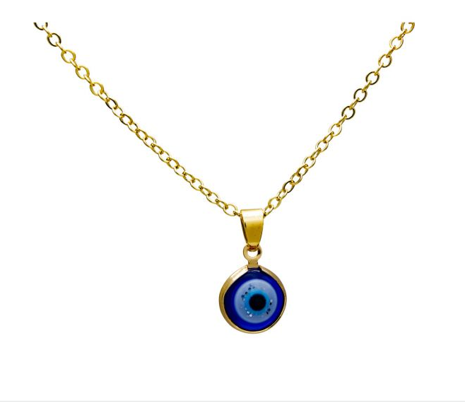 Evil Eye Protection Necklace - Blue Evil Eye Gold