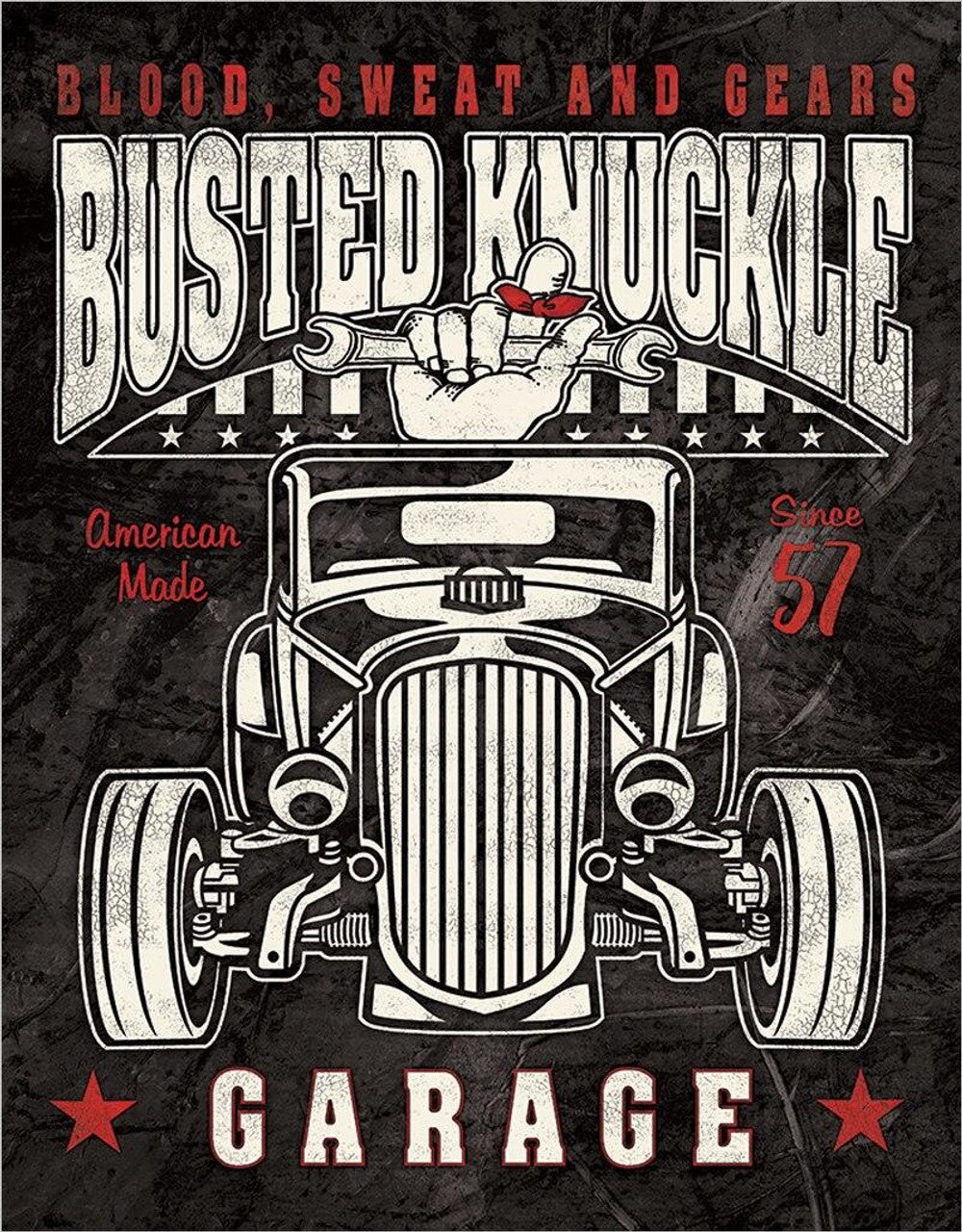 Busted Knuckle - Rod Tin Sign