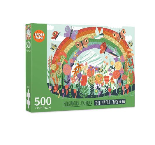 Badge Bomb - Pollinator Playground 500 Piece Puzzle