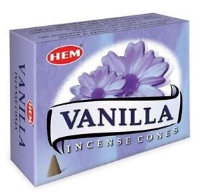 Hem - Vanilla Scented Incense Cones 10 Ct.