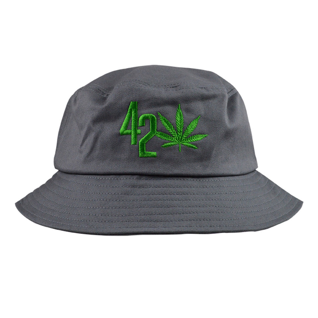 Gray Bucket Hat w/42 Leaf Logo