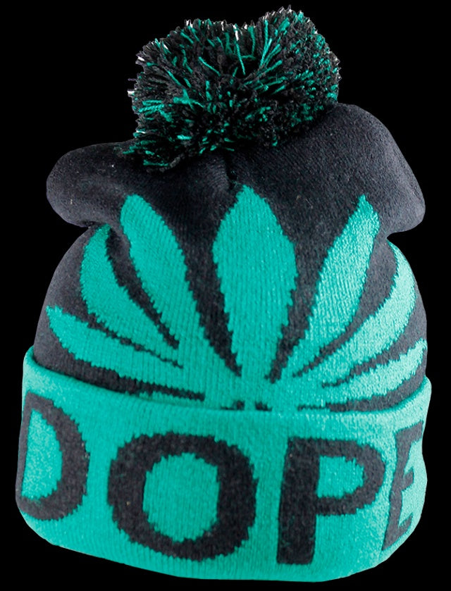 Black Leaf Dope Knit Hat