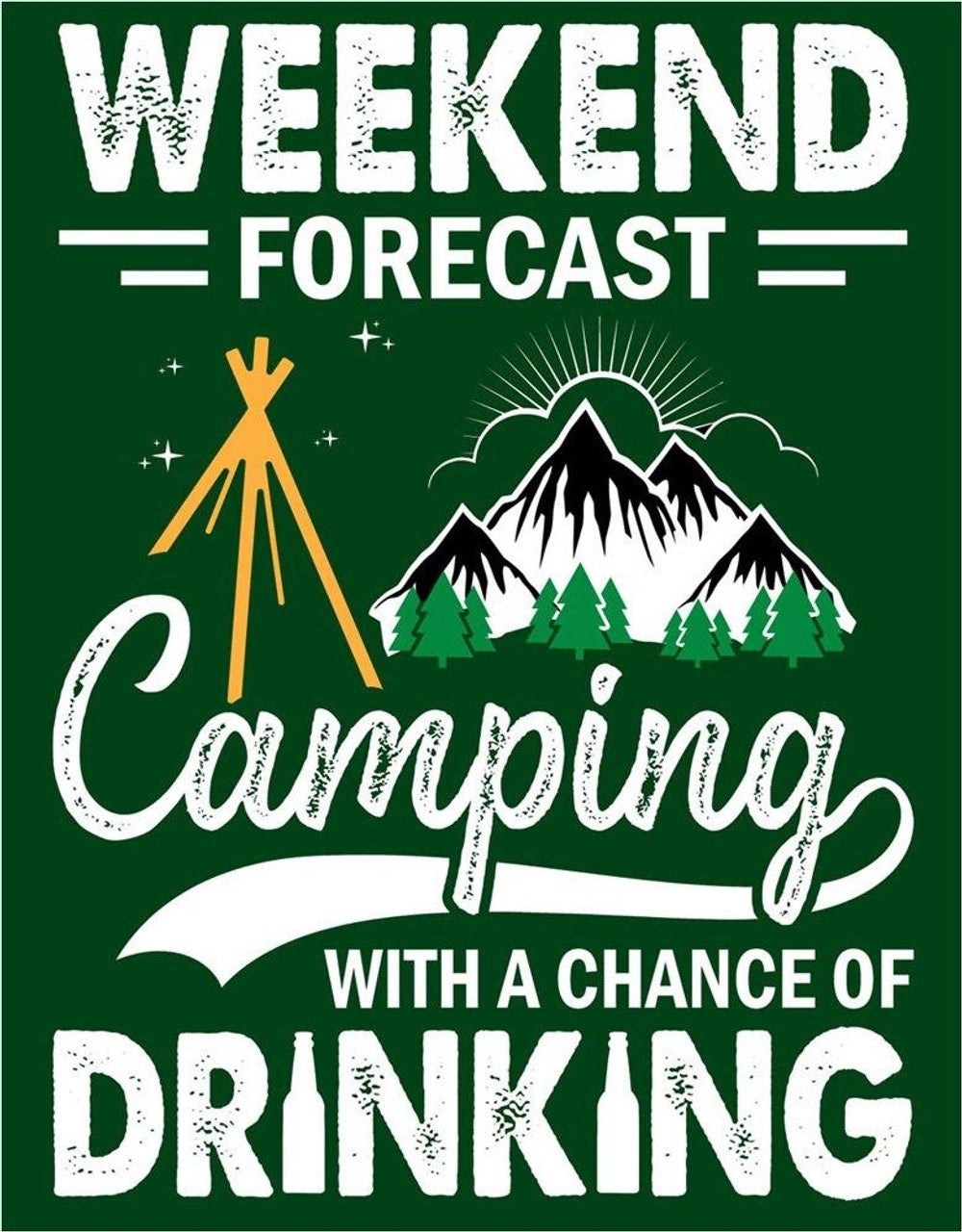 Camping Chance Tin Sign