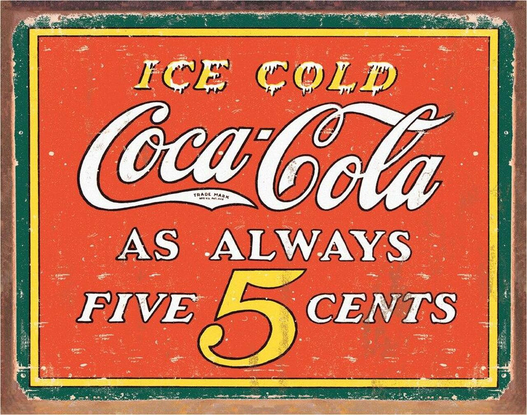 Coke Always 5cts Tin Sign