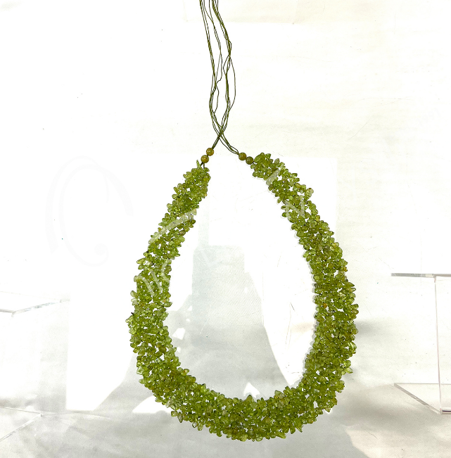 Oceanic - Peridot Chip-Beaded Necklace