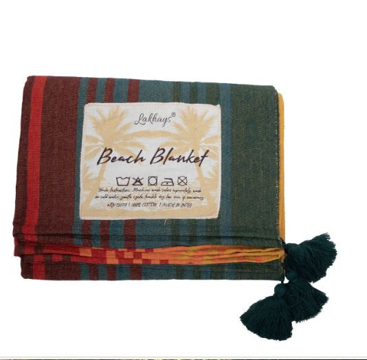 Lakhay's - Ombre Striped Beach Blanket