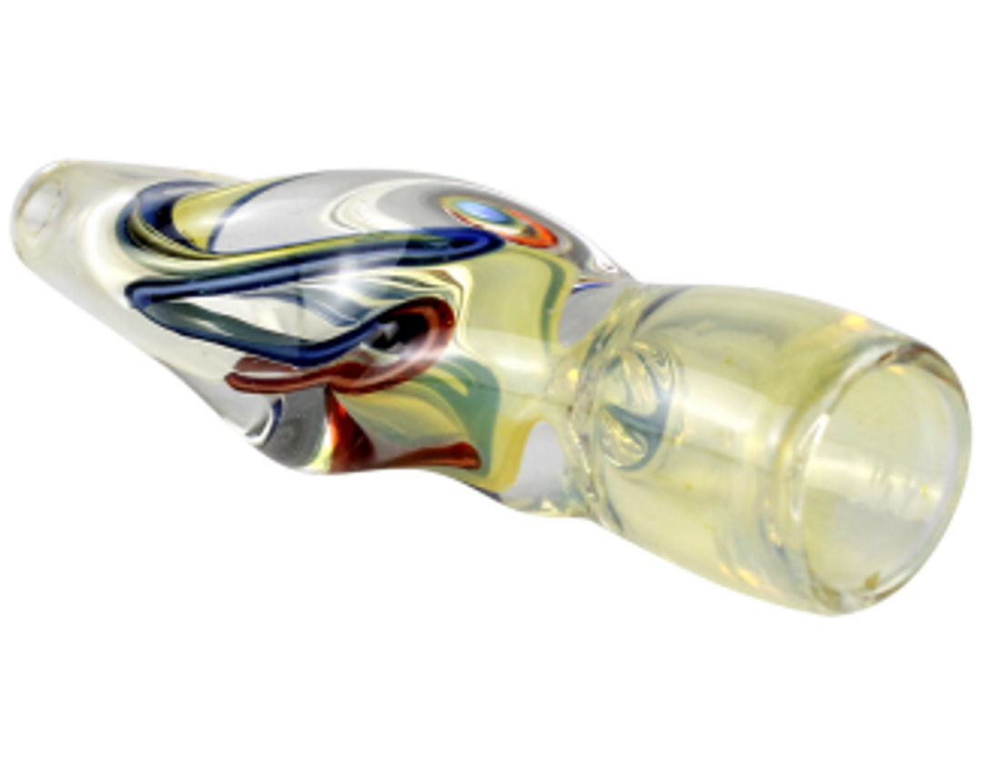 3" Twisted Glass Chillum w/ Fuming