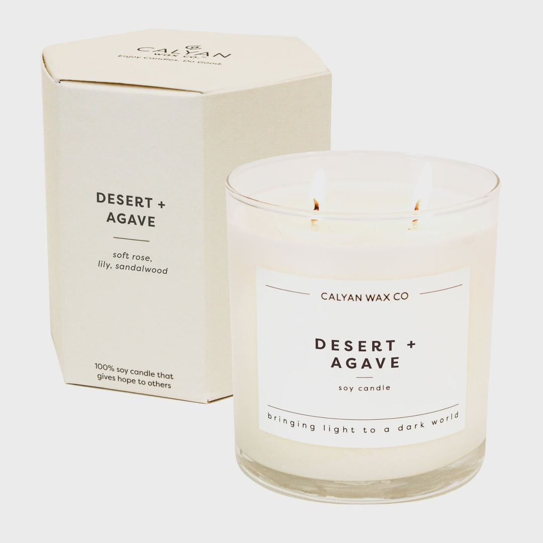 Desert + Agave Glass Tumbler Soy Candle 8.8oz