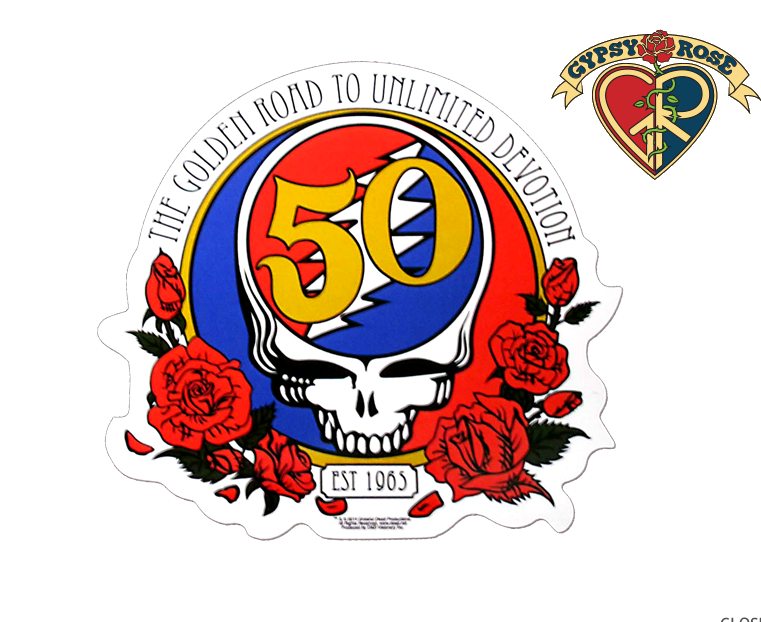 Grateful Dead 50th Anniversary SYF Red White Blue Sticker