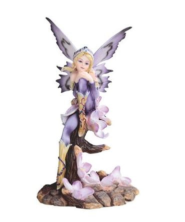GSC - Purple Fairy of Flowers on Tree Branch Statue