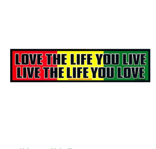 Rasta Love The Life Bumper Sticker