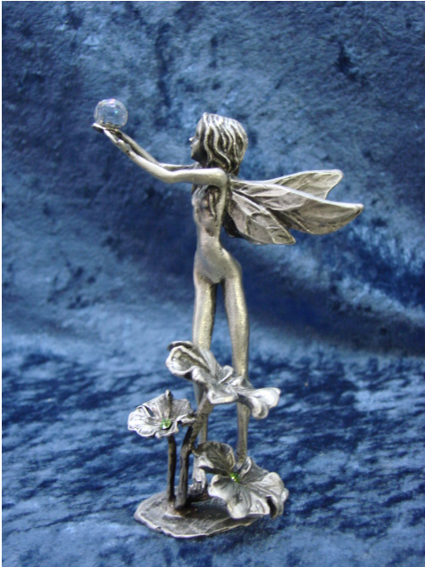 Rawcliffe Vintage 1988 Fairy w/Flowers Pewter Figurine