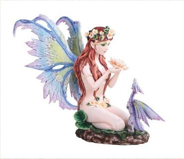 GSC - Flower Fairy w/Little Purple Dragon Statue