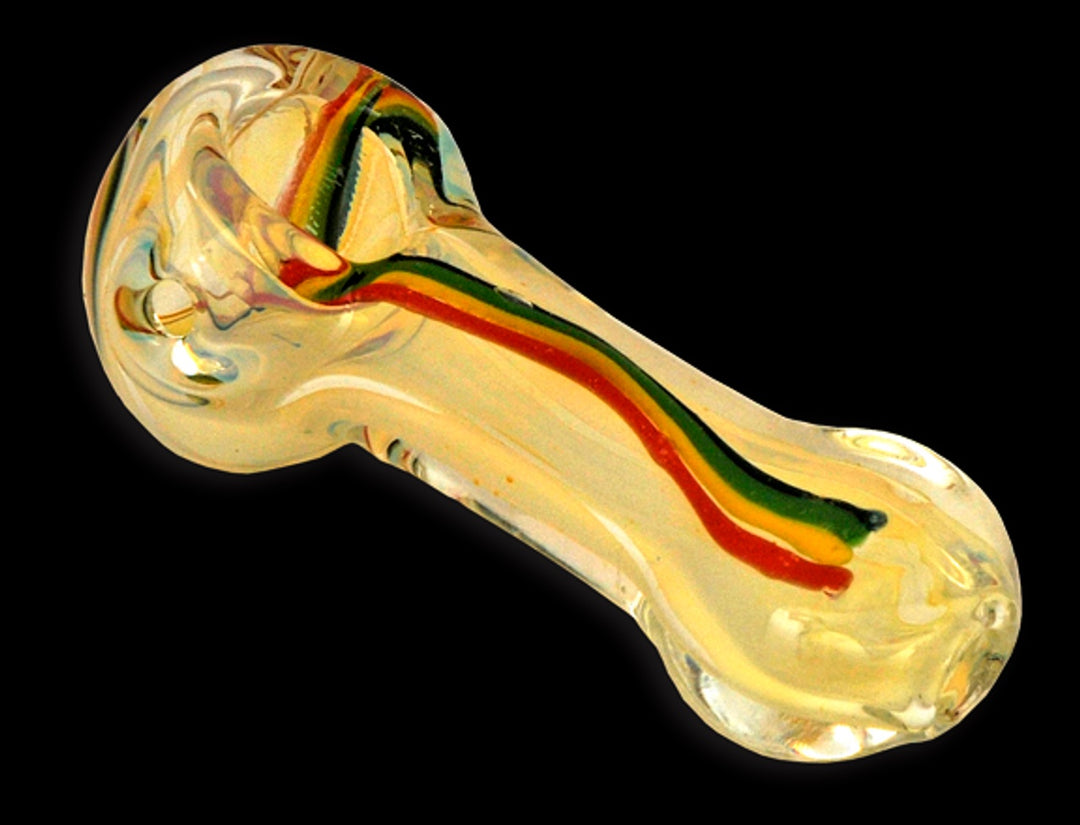 3.5" Rasta Swirl Glass Spoon