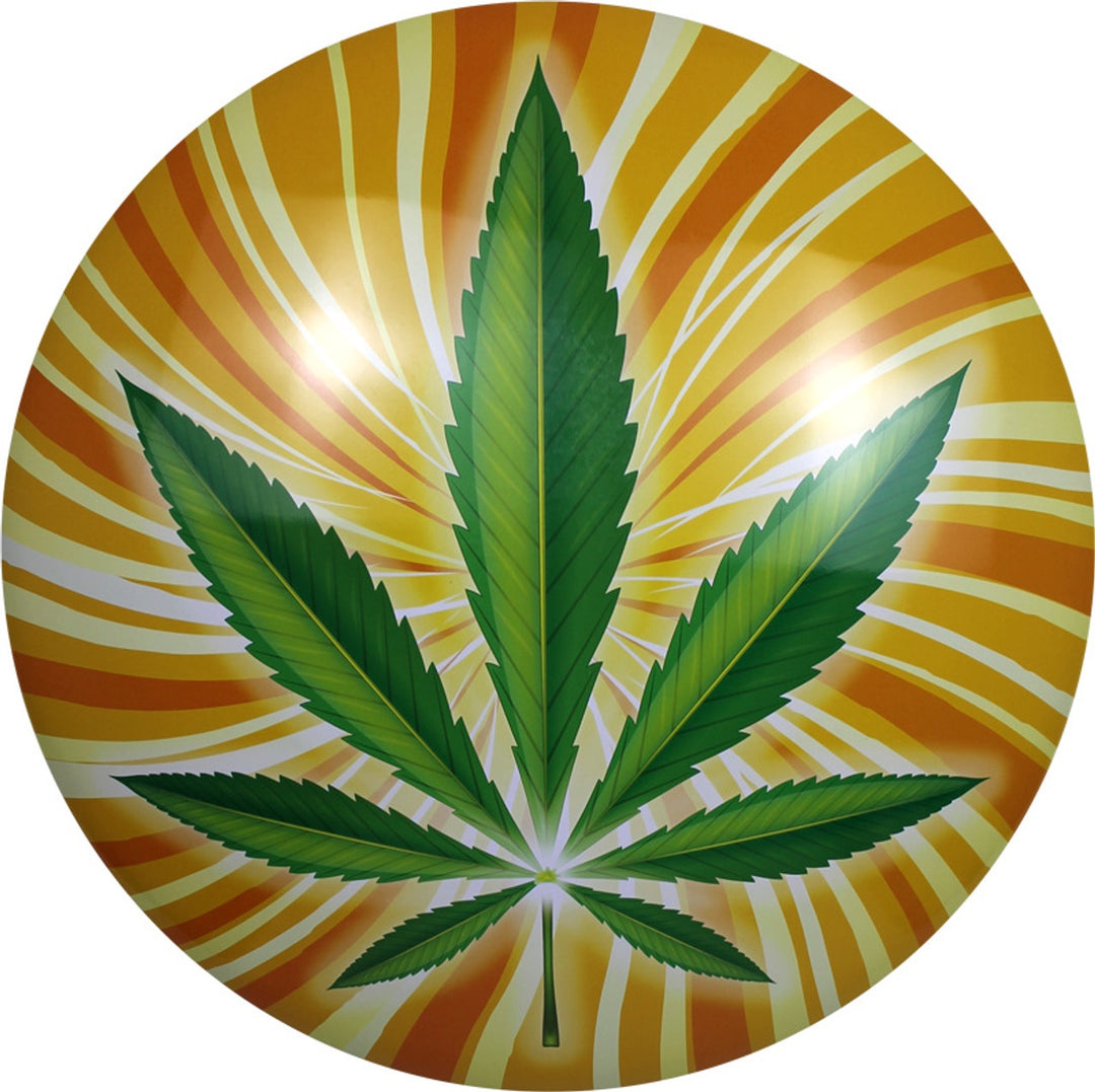 15" Dome Metal Sign - Leaf