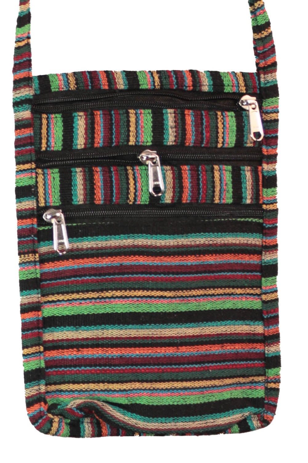 Passport Pouch Purse Bag - Green/Black/Red