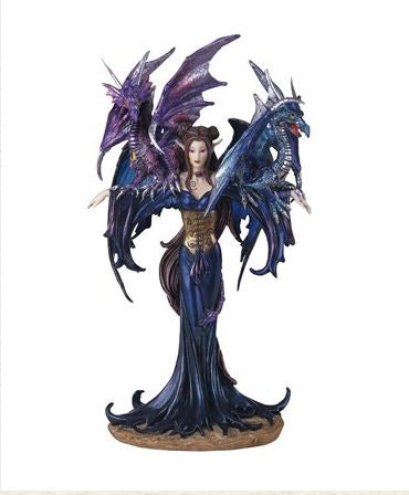 GSC - Fairy w/Purple & Blue Dragons Statue