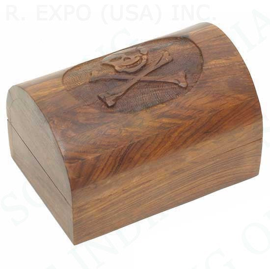 RExpo - Wood Chest-Box w/Skull & Crossbones
