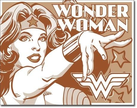 Wonder Woman Duo Tone Tin Sign