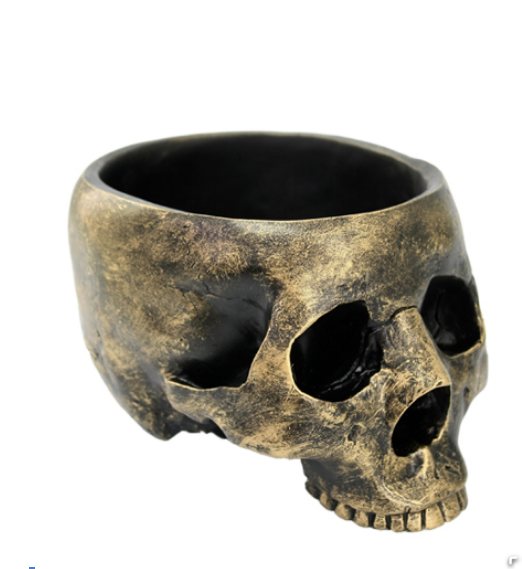 Pacific - Gold Brushed Skull Bowl 11156