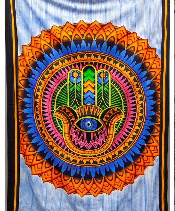 India Arts - Hand Of Fatima Tapestry 54x84"