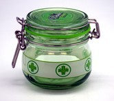 150ml Apothecary Medical Leaf Glass Jar