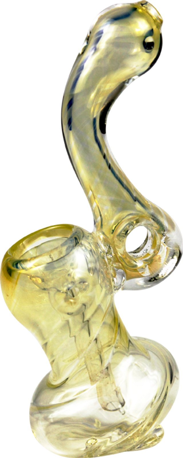 5.5" Fumed Glass Bubbler w/Donut Hole