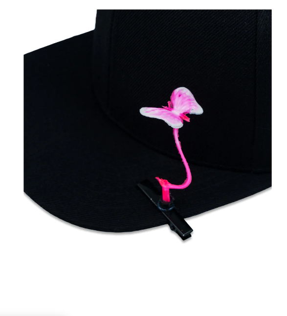 Grassroots - Pink Butterfly Visor Clip