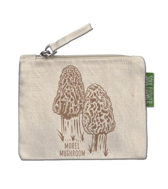 Soul Flower - Mushroom Botanical Morel Zipper Pouch