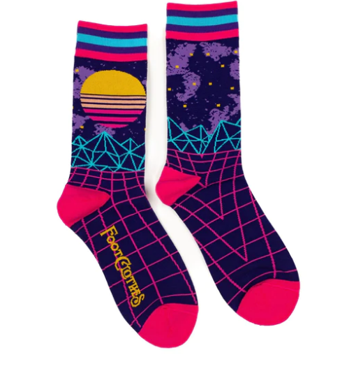 FootClothing - Vaporwave Crew Socks