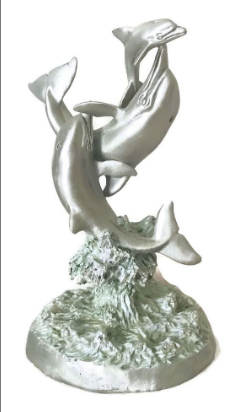 Dolphins Figurine by Sedlow Masterworks Fine Pewter 1999