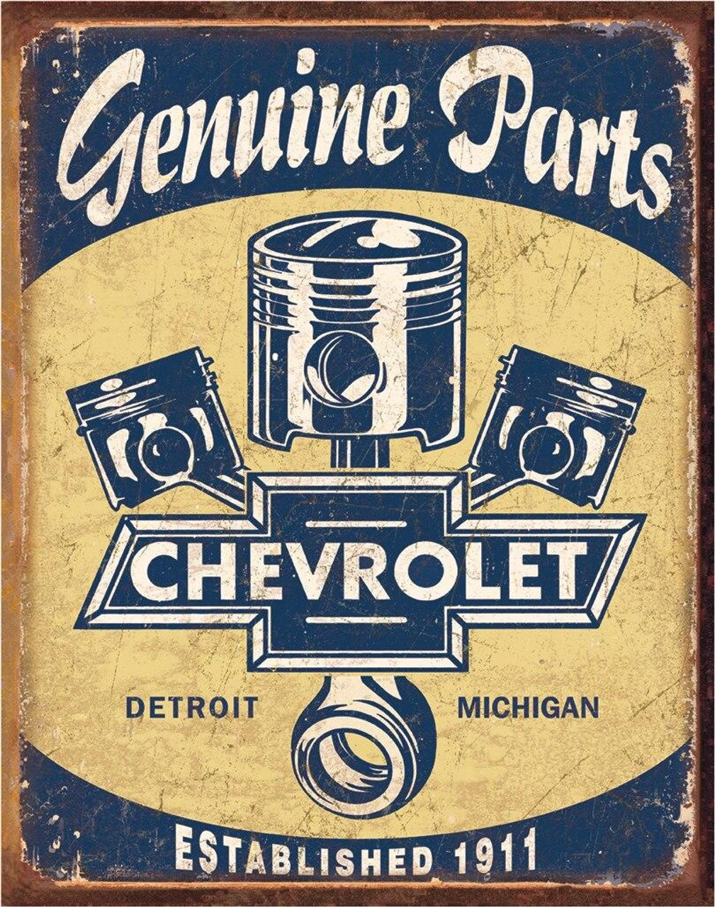 Chevrolet We Use Genuine Parts - Tin Sign