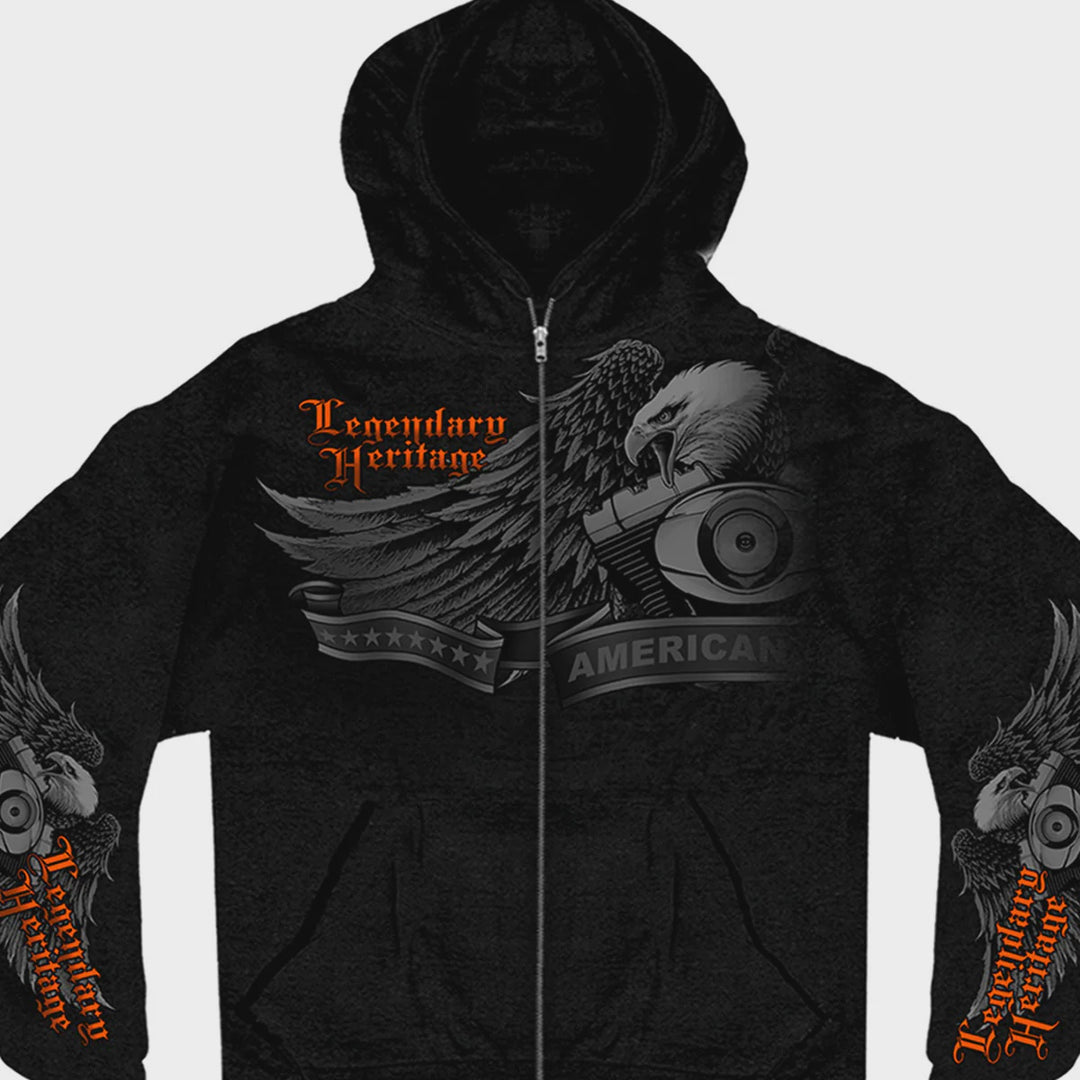 Ghost Eagle Zip Hoodie