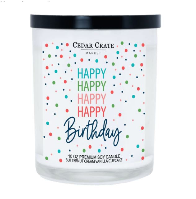 Cedar Crate - Happy Birthday Confetti Soy Candle