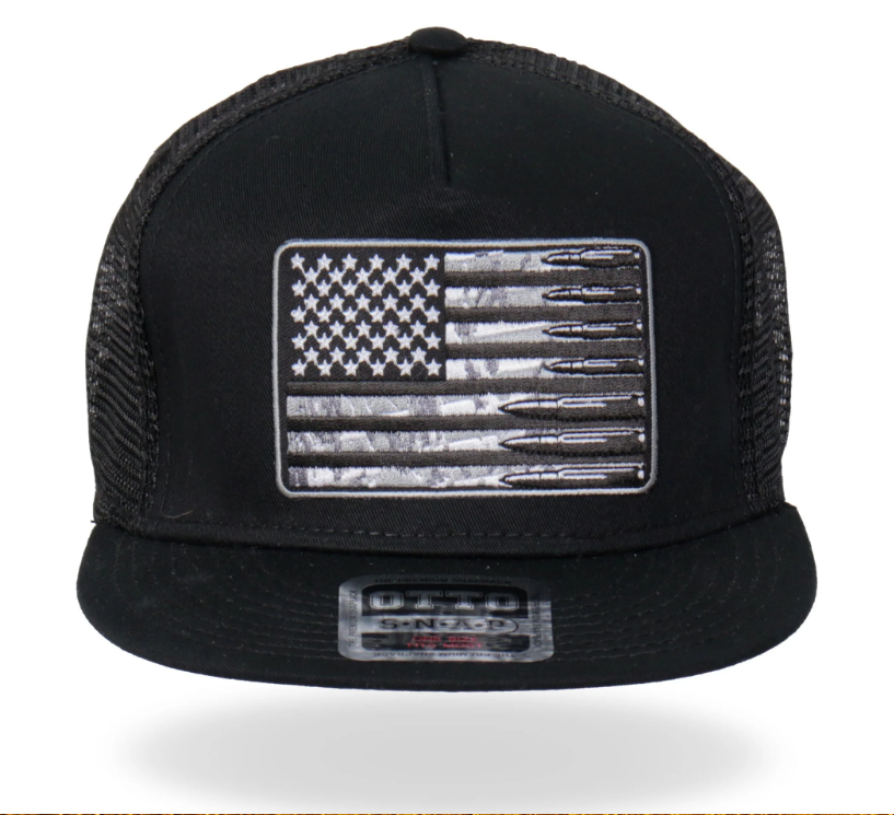 Hot Leathers - Bullet Flag Snapback Hat