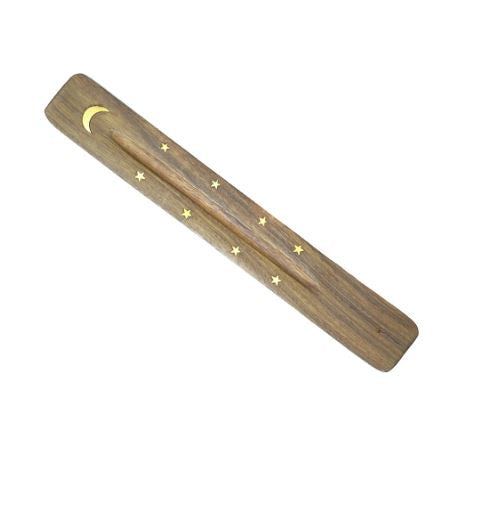 Wood Ash Catcher 10" - Moon Brass Inlay Design