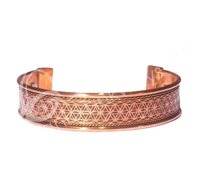 Oceanic - Flower of Life Copper Cuff Bracelet
