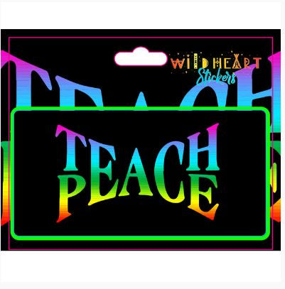 Wild Heart - Teach-Peace Window Sticker