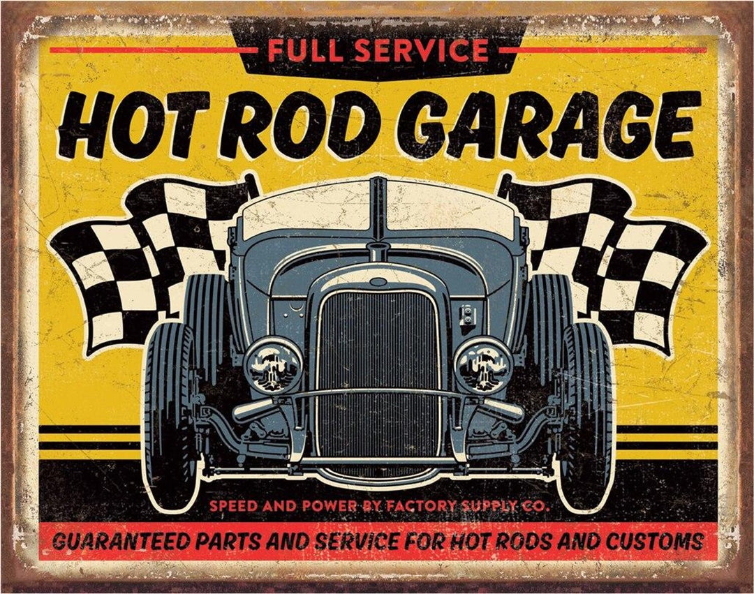 Hot Rod Garage - '32 Rod Tin Sign