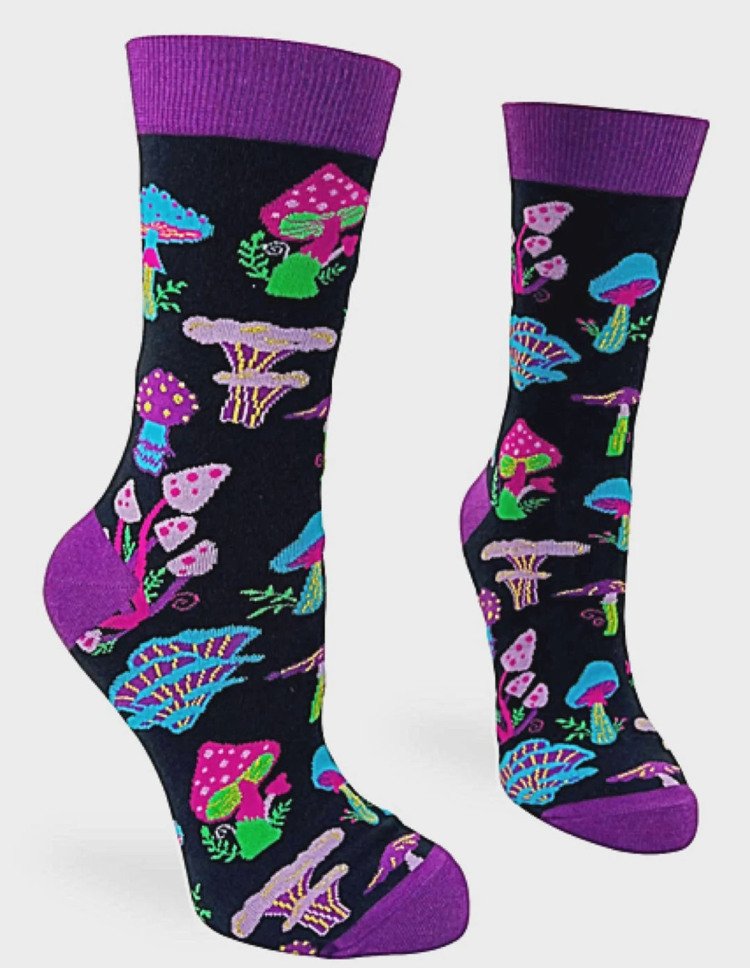 Fabdaz - Trippy Mushrooms Women's Crew Socks