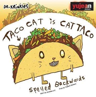 Dr. Krinkles Taco Cat Sticker