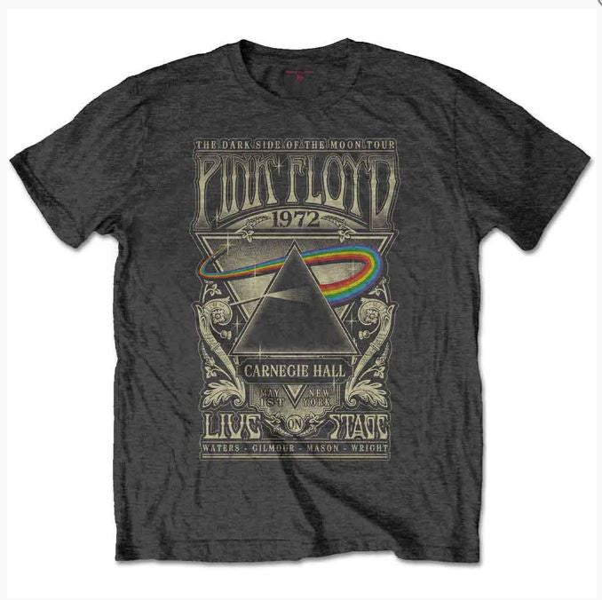Rock Off - Pink Floyd 'Carnegie Hall Poster' Unisex T-Shirt