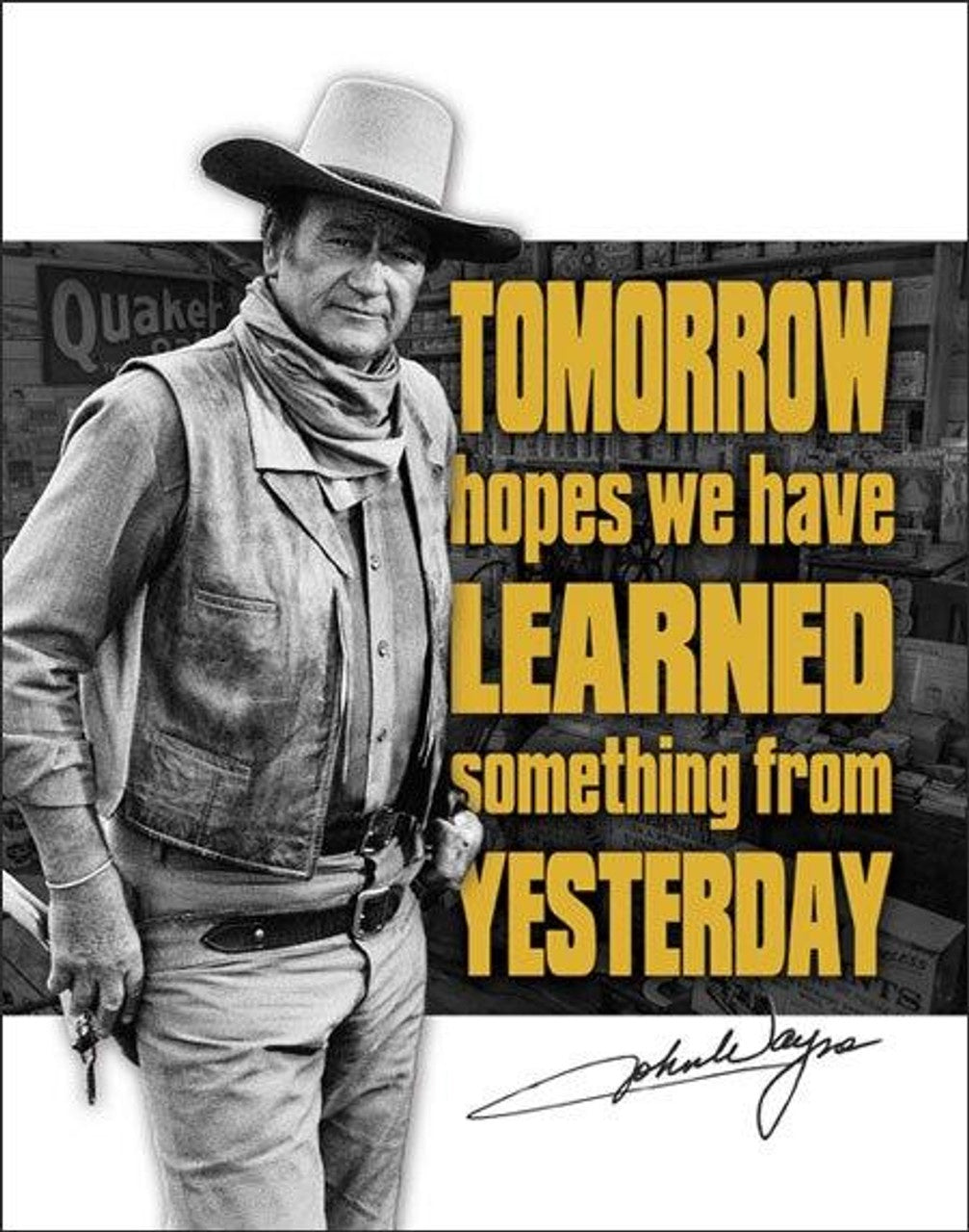 John Wayne - Tomorrow Tin Sign