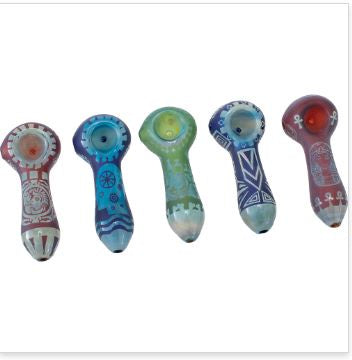 Fujima - 4" Sandblasted Designs Hand Pipe