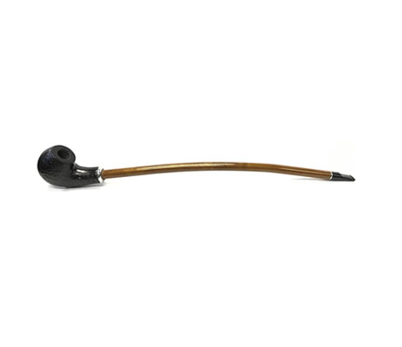16″ Churchwarden Pipe Wood Bowl & Brown Metal Arm - PIPL35BR