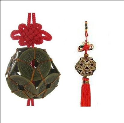 Crystal Peddler - Prosperity Coin Ball w/Red Tassel